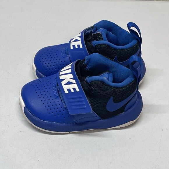 Nike Team Hustle Blue Black Toddlers Sneakers Size 4C - Picture 9 of 10